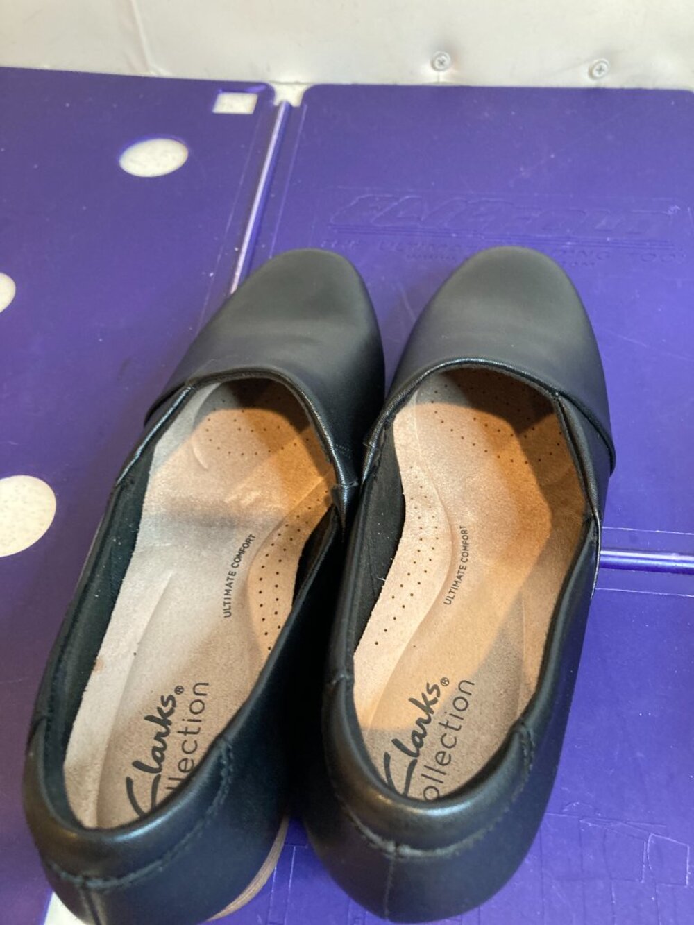 CLARKS COLLECTION LEATHER SLIP ON WOMENS SIZE 7 - Picture 5 of 7
